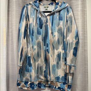 LOGO Lounge by Lori Goldstein Womens Full Zip Hoodie w/pockets - Size Large